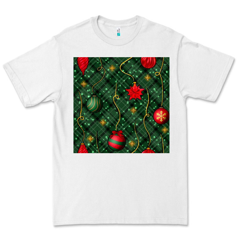 Christmas Ornaments Seamless  Pattern Premium Tee by BundleAndBundleShop | Teevron
