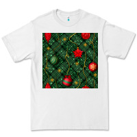 White christmas ornaments seamless  pattern Premium Tee - BundleAndBundleShop