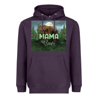 Plum Mama bear tumbler Heavyweight Hoodie - HowdyJamesFarm