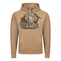 Vintage Coffee merino wool sheep head Vintage Hoodie - LillyAllenDesigns