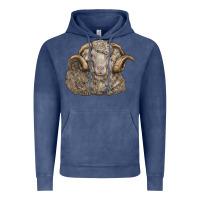 Vintage Denim merino wool sheep head Vintage Hoodie - LillyAllenDesigns