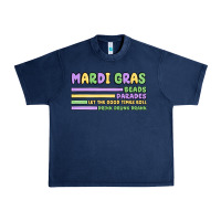 Navy mardi gras beads Urban Heavy Tee - MaliasSmallBusiness