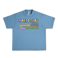 Pebble Blue mardi gras beads Urban Heavy Tee - MaliasSmallBusiness