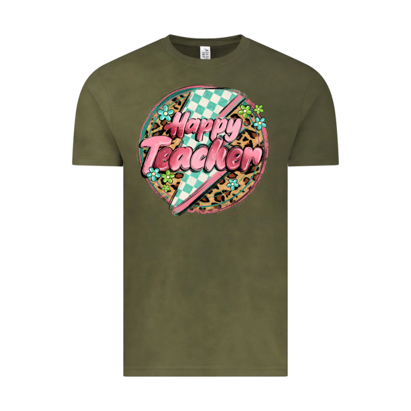 Happy Teacher Lighting Bolt Vintage Tee by MaliasSmallBusiness | Teevron