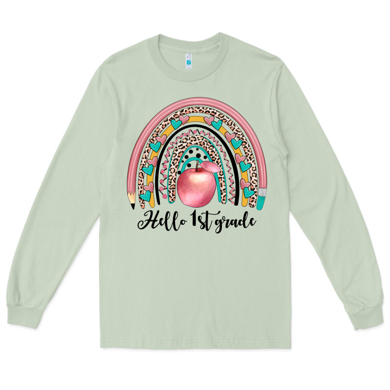 Hello 1 St Grade Long Sleeve Tee by JahusDesignShop | Teevron