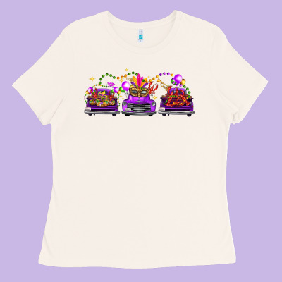 Mardi Gras Farm Trucks Ladies Tee Designed By Fadigitalartstudio