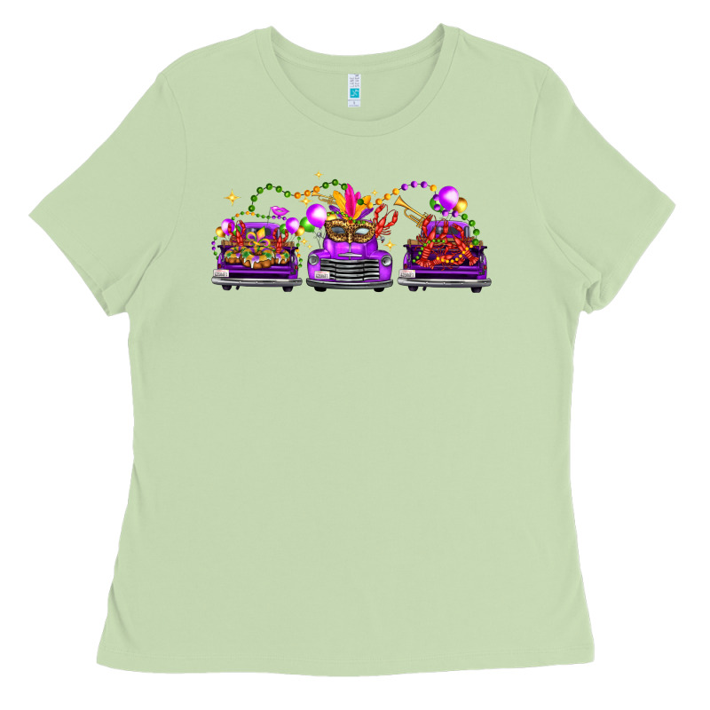 Mardi Gras Farm Trucks Ladies Tee by FaDigitalArtStudio | Teevron