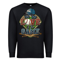 Black for the love of the game baseball Premium Sweatshirt - HowdyJamesFarm
