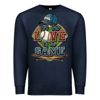 Navy for the love of the game baseball Premium Sweatshirt - HowdyJamesFarm