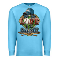 Ocean Blue for the love of the game baseball Premium Sweatshirt - HowdyJamesFarm