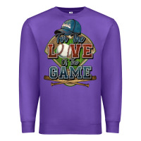 Purple for the love of the game baseball Premium Sweatshirt - HowdyJamesFarm