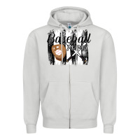 Dove Grey Baseball Mama Zipper Hoodie - Bettercallsaul