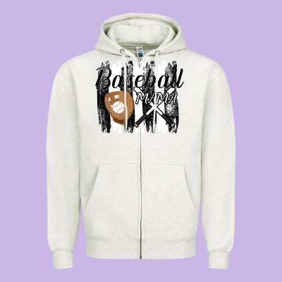 Baseball Mama Zipper Hoodie Designed By Bettercallsaul