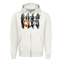 Oatmeal Heather Baseball Mama Zipper Hoodie - Bettercallsaul