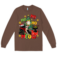 Chestnut ho ho ho meow Long Sleeve Tee - MaliasSmallBusiness