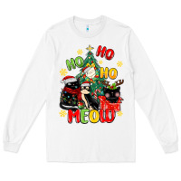 White ho ho ho meow Long Sleeve Tee - MaliasSmallBusiness