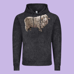 Rambouillet Sheep Vintage Hoodie Designed By Lillyallendesigns