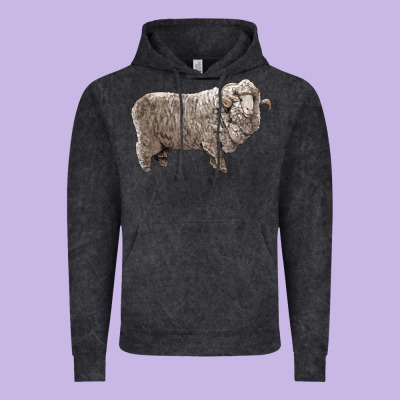 Rambouillet Sheep Vintage Hoodie Designed By Lillyallendesigns