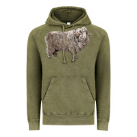 Vintage Olive rambouillet sheep Vintage Hoodie - LillyAllenDesigns
