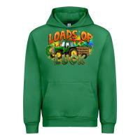 Emerald Loads of luck with tractor St. Patricks Day Urban Hoodie - FaDigitalArtStudio