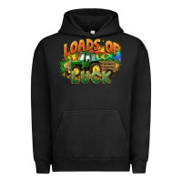 Pigment Black Loads of luck with tractor St. Patricks Day Urban Hoodie - FaDigitalArtStudio