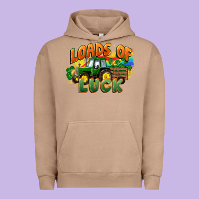 Loads Of Luck With Tractor St. Patricks Day Urban Hoodie Designed By Fadigitalartstudio