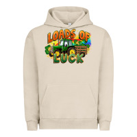 Pigment French Oak Loads of luck with tractor St. Patricks Day Urban Hoodie - FaDigitalArtStudio