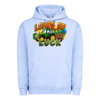 Pigment Grape Ice Loads of luck with tractor St. Patricks Day Urban Hoodie - FaDigitalArtStudio