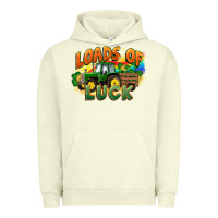 Pigment Pistachio Loads of luck with tractor St. Patricks Day Urban Hoodie - FaDigitalArtStudio