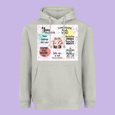 It's Ok To Be Not Ok Heavyweight Hoodie Designed By Tumblerdesignbyshophia