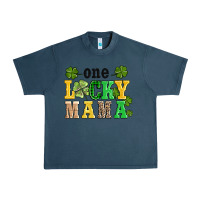Midnight Navy one lucky mama Urban Heavy Tee - AdoDesignShop