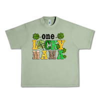 Oil Green one lucky mama Urban Heavy Tee - AdoDesignShop