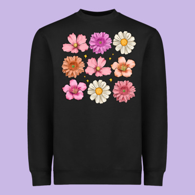 Flowers Heavyweight Sweatshirt Designed By Maliassmallbusiness