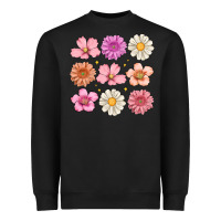 Black flowers Heavyweight Sweatshirt - MaliasSmallBusiness