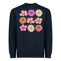 Navy flowers Heavyweight Sweatshirt - MaliasSmallBusiness