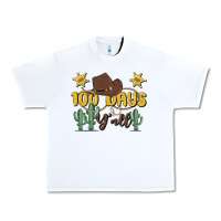 White 100 days y'all Urban Heavy Tee - MaliasSmallBusiness