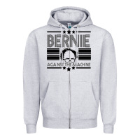 Heather Grey Bernie Against The Machine Zipper Hoodie - Bettercallsaul