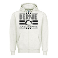 Oatmeal Heather Bernie Against The Machine Zipper Hoodie - Bettercallsaul