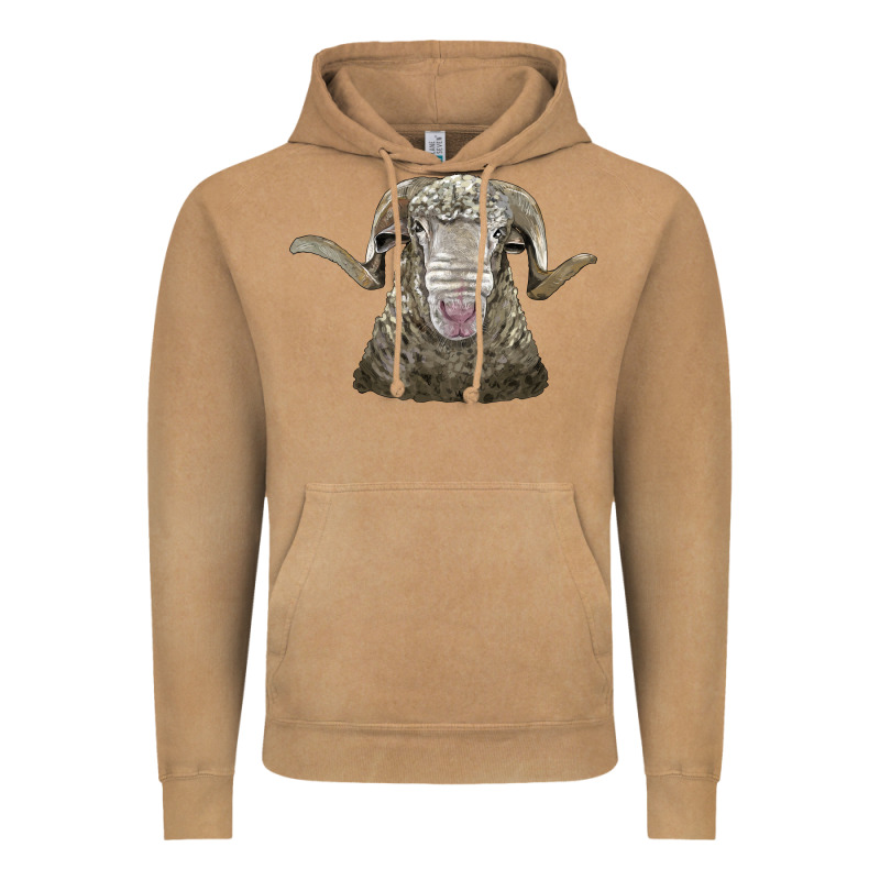 Rambouillet Sheep Head Vintage Hoodie by LillyAllenDesigns | Teevron