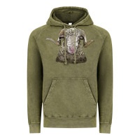 Vintage Olive rambouillet sheep head Vintage Hoodie - LillyAllenDesigns