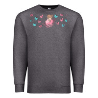 Charcoal Heather butterflies and mom Premium Sweatshirt - TumblerDesignByShophia