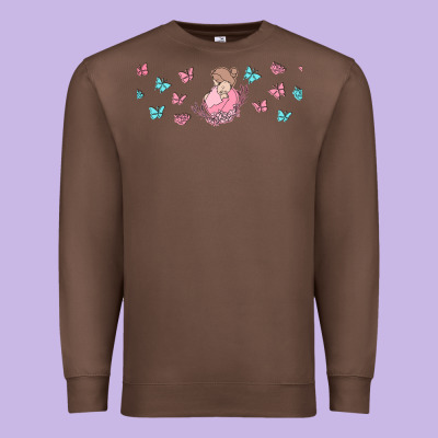 Butterflies And Mom Premium Sweatshirt Designed By Tumblerdesignbyshophia