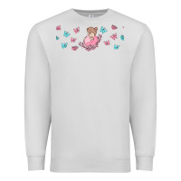 Dove Grey butterflies and mom Premium Sweatshirt - TumblerDesignByShophia