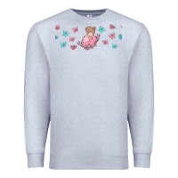 Heather Grey butterflies and mom Premium Sweatshirt - TumblerDesignByShophia