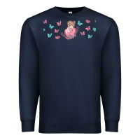 Navy butterflies and mom Premium Sweatshirt - TumblerDesignByShophia