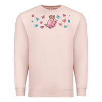 Pale Pink butterflies and mom Premium Sweatshirt - TumblerDesignByShophia