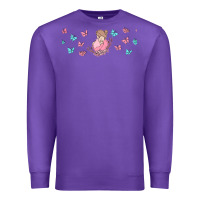 Purple butterflies and mom Premium Sweatshirt - TumblerDesignByShophia