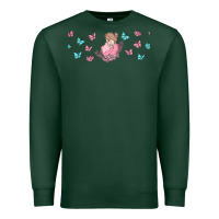 Sports Green butterflies and mom Premium Sweatshirt - TumblerDesignByShophia