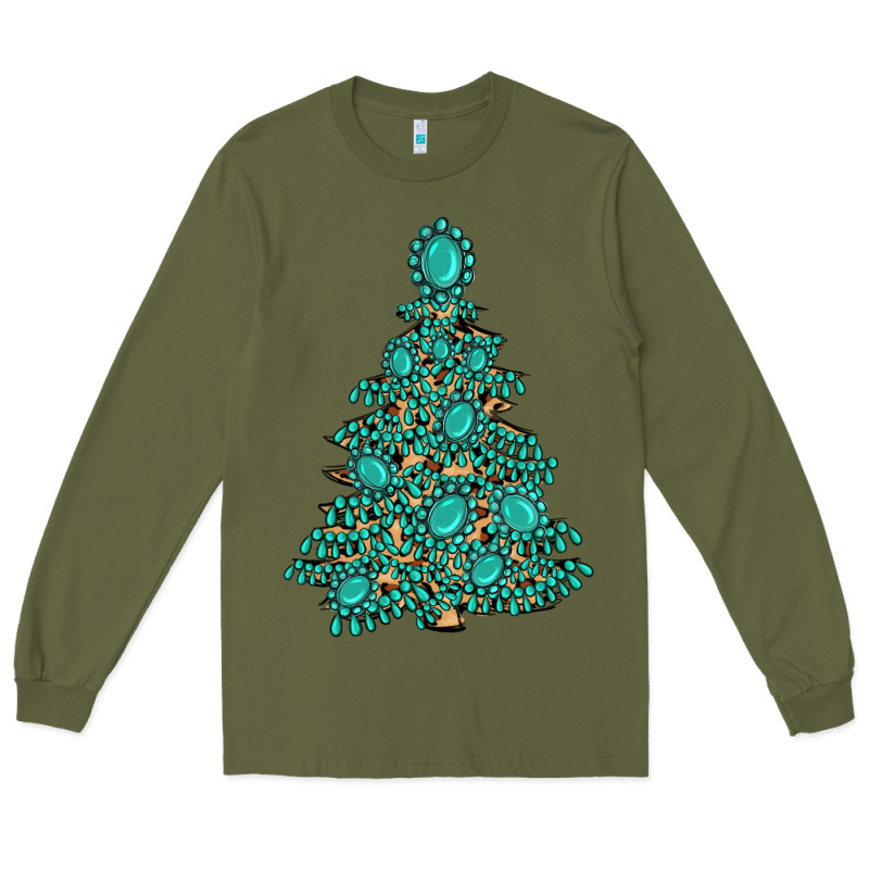 Christmas Tree With Gemstones Long Sleeve Tee by MaliasSmallBusiness | Teevron