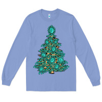 Colony Blue christmas tree with gemstones Long Sleeve Tee - MaliasSmallBusiness